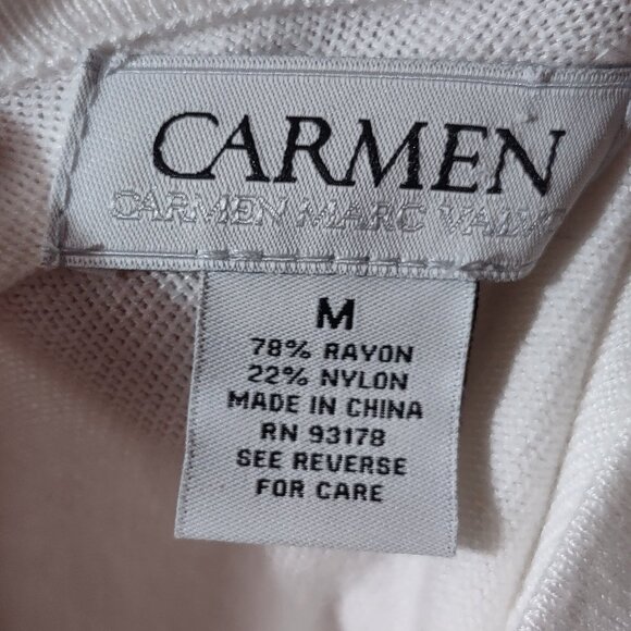 CARMEN MARC VALVO White Shrug - Picture 3 of 3